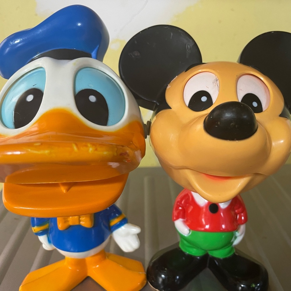 Vintage Mickey and Donald Talking Toy